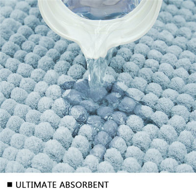 Massage Functional 1.5cm Super Absorbent Bathroom Mat Chenille Tufted