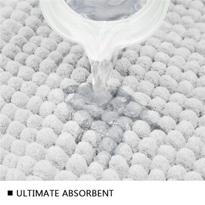 100 % Polyester OEM Non Slippery Bathroom Mat For Toilet Floor