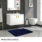 17 × 24 Inch Extra Softness Black Bathroom Floor Mats TPR Backing