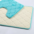 Fleece Surface Non Slip Memory Foam Bath Mat Fluffy Style