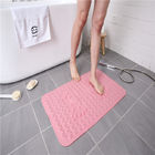 Rectangle Sweet Pink No Fade PVC Bath Mat Lightweight