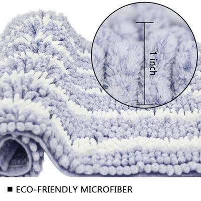 Light Purple Anti Slip Chenille Bath Mat For Living Room