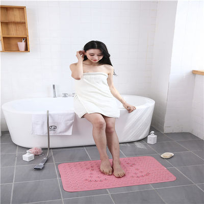 Massage Suck Cups Plaid Floor Mats Waterproof Bath Mat Backing PVC