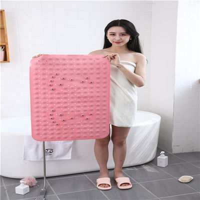 Massage Suck Cups Plaid Floor Mats Waterproof Bath Mat Backing PVC