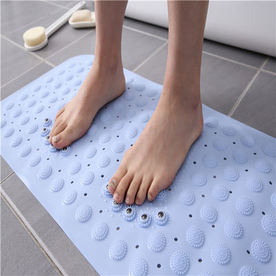 Plain Pattern Mildew Resistant PVC Bath Mat Machine Washable Bathroom Mats