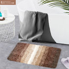 Multiple Gradient Brown Absorbent Fluffy Latex Tufted Bath Mat