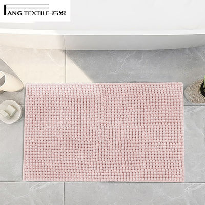 TPR Bottom  Ultra Thick Chenille Bath Mat Runner with high breathability