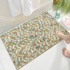 Lightweight Washable Chenille Bath Mat Polyester Toilet Rug Adhesive Backing