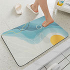 Rectangle Multicolor Printed Diatomaceous Earth Drying Mat