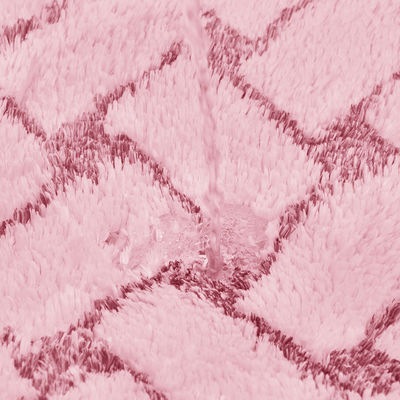 1.2 Inch Pile Plush Water Absorb Tufted Bath Mat Plaid Pattern