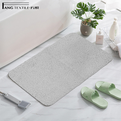 Slip Resistant Faux Wool  Microfiber Shower Mat Rectangle Shape