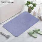 BSCI Antibacterial Soft Shaggy Microfiber Tufted Bath Mat For Bathroom Floor