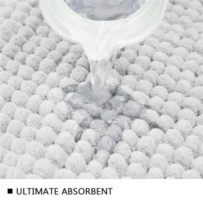 100 % Polyester OEM Non Slippery Bathroom Mat For Toilet Floor