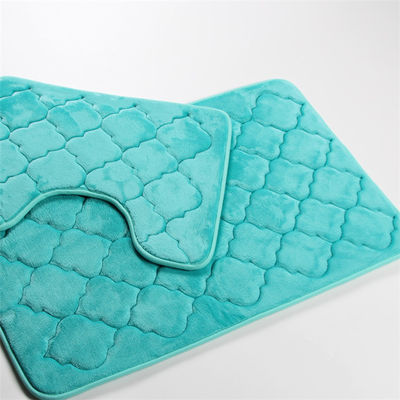 Fleece Surface Non Slip Memory Foam Bath Mat Fluffy Style