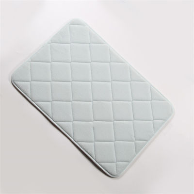 Embossed Flannel Surface Microfiber Memory Foam Bath Mat PVC Backing