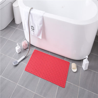 Red Non Slip PVC Shower Tub Mats Bathroom Tub Waterproof  Bath Rugs
