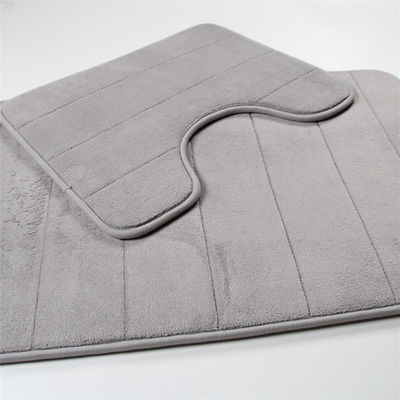 Customized Shape Flannel Memory Foam Bath Mat SBR Backing