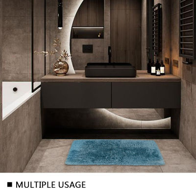 Customized Size Water Absorption Bath Mat Pile 3cm Eco Friendly Bathroom Rugs