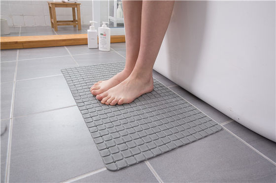 Printed Plastic Non Slip Suction Backing Bath Mat PVC Shower Mat