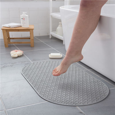 Round Non Slip  68 X 38.5cm PVC Bath Mat For Bathtub