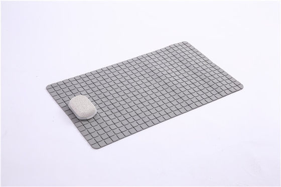 Plaid Pattern Phthalate Free PVC Bath Mat Waterproof Shower Rug
