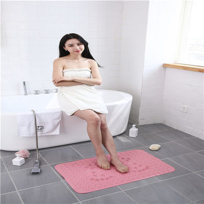 Massage Suck Cups Plaid Floor Mats Waterproof Bath Mat Backing PVC