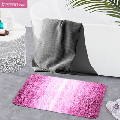 Gradient Colors Tufted Microfiber Polyester Shaggy Bath Mats For Bathtub