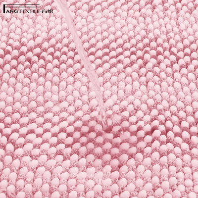 17x24 Inch Wear Resistant Pink Bathroom Chenille Noodle Bath Rug