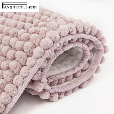 TPR Bottom  Ultra Thick Chenille Bath Mat Runner with high breathability