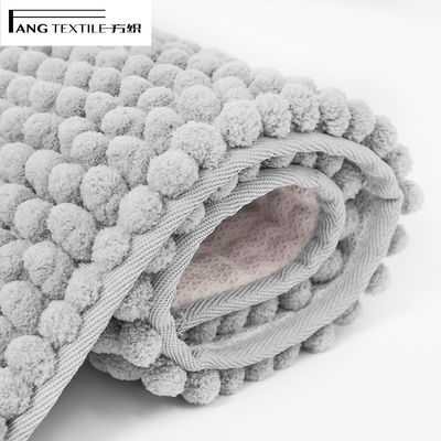 Polyester Microfiber Shaggy TP Rubber chenille noodle bath rug